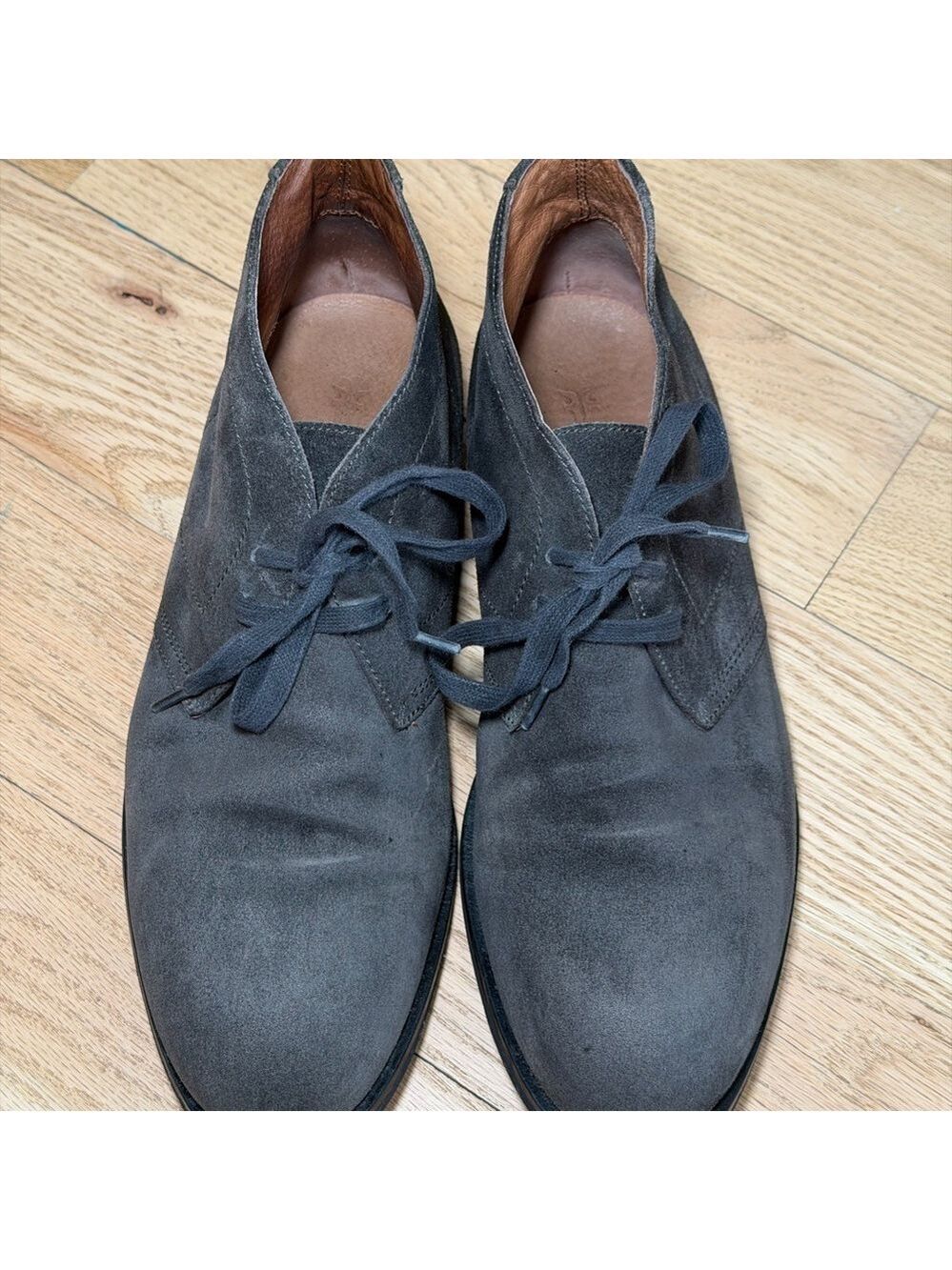 Men's FRYE Gray Suede Lace-Up Shoes SZ 9.5